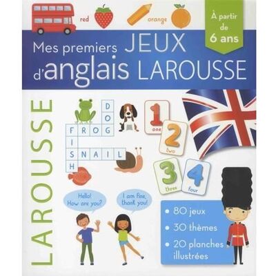 Jeu éducatif - LAROUSSE - MES PREMIERS JEUX DANGLAIS - Bilingue - A partir de 6 ans - Publicité Jeu éducatif - LAROUSSE - MES PREMIERS JEUX DANGLAIS - Bilingue - A partir de 6 ans - Publicité