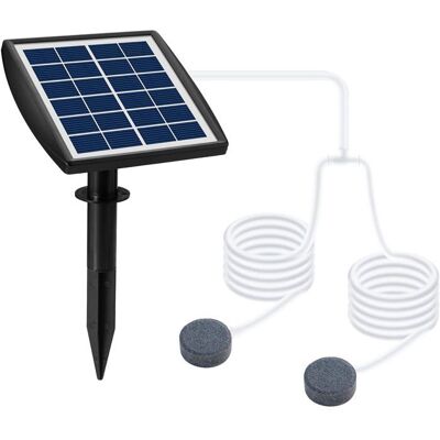 HANDEIU Pompe Solaire pour Bassin AéRateur Solaire De Bassin Pompe à OxygèNe Solaire à Brancher 6 V 2 W avec Tuyau Et 2 Pierres Noir - Publicité HANDEIU Pompe Solaire pour Bassin AéRateur Solaire De Bassin Pompe à OxygèNe Solaire à Brancher 6 V 2 W avec Tuyau Et 2 Pierres Noir - Publicité