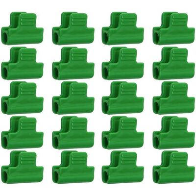 Clips de fixation pour serre - HANDEIU - Lot de 20 - Plastique laminé - Vert - 11 mm de diamètre Vert - Publicité Clips de fixation pour serre - HANDEIU - Lot de 20 - Plastique laminé - Vert - 11 mm de diamètre Vert - Publicité