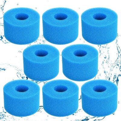 AIMOONSA Lot de 8 Cartouches Filtre Mousse Type S1 Bleu - Éponge filtrante réutilisable et lavable pour piscine spa aquarium Bleu - Publicité AIMOONSA Lot de 8 Cartouches Filtre Mousse Type S1 Bleu - Éponge filtrante réutilisable et lavable pour piscine spa aquarium Bleu - Publicité