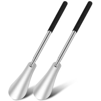 Chausse-pied télescopique 2 pièces - 31-655 cm - Acier inoxydable - Long manche - Convient pour toutes pointures Lumiryn - Publicité Chausse-pied télescopique 2 pièces - 31-655 cm - Acier inoxydable - Long manche - Convient pour toutes pointures Lumiryn - Publicité