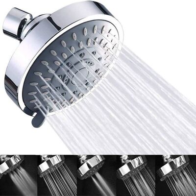 HANDEIU Pomme de Douche Fixe Haute PressionPommeau Douche Pluie à Économie deau Ajustable 5 Réglages pour Salle de Bain SPA Détente Gris - Publicité HANDEIU Pomme de Douche Fixe Haute PressionPommeau Douche Pluie à Économie deau Ajustable 5 Réglages pour Salle de Bain SPA Détente Gris - Publicité