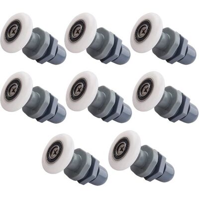 HANDEIU 8 Pièces Rouleau Roulette Roue pour Porte de Douche Roulette de Douche 25mm Roulettes Coulissantes Porte - Publicité HANDEIU 8 Pièces Rouleau Roulette Roue pour Porte de Douche Roulette de Douche 25mm Roulettes Coulissantes Porte - Publicité