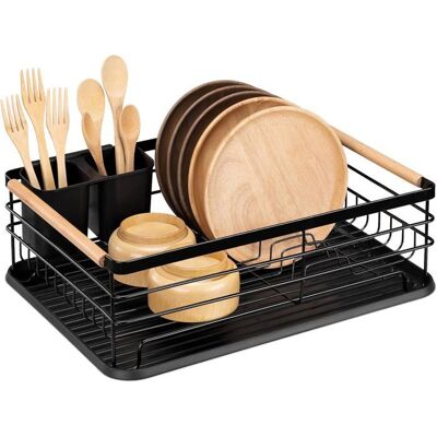 HANDEIU Égouttoir à Vaisselle Plateau Étendoir pour Évier Cuisine Rangement Couverts Ustensiles Assiettes Verres Pas dAssemblage Requis - Publicité HANDEIU Égouttoir à Vaisselle Plateau Étendoir pour Évier Cuisine Rangement Couverts Ustensiles Assiettes Verres Pas dAssemblage Requis - Publicité