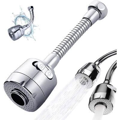 Embout de robinet - HANDEIU - Rallonge rotative 360° - Acier inoxydable - Économie deau - M24 Gris - Publicité Embout de robinet - HANDEIU - Rallonge rotative 360° - Acier inoxydable - Économie deau - M24 Gris - Publicité