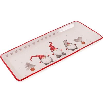 HANDEIU Plateau De Noël en Céramique Assiette De Service Rectangulaire Plateau De Dîner De Noël -Ondes Plat - Publicité HANDEIU Plateau De Noël en Céramique Assiette De Service Rectangulaire Plateau De Dîner De Noël -Ondes Plat - Publicité
