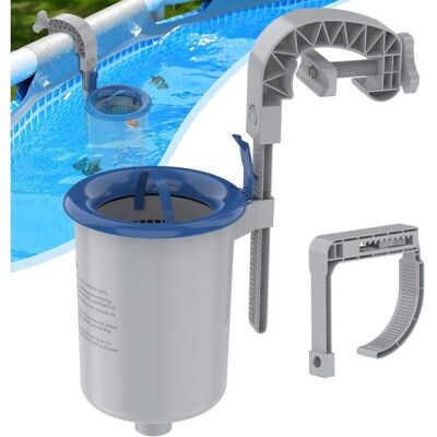AIMOONSA Skimmer de surface pour piscine hors-sol - panier réglable support bord pour piscines gonflables et tubulaires - Publicité AIMOONSA Skimmer de surface pour piscine hors-sol - panier réglable support bord pour piscines gonflables et tubulaires - Publicité