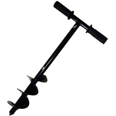AIMOONSA Tarière manuelle 10x60 cm – Bêche hélicoïdale noire pour bulbes et plantation Noir - Publicité AIMOONSA Tarière manuelle 10x60 cm – Bêche hélicoïdale noire pour bulbes et plantation Noir - Publicité
