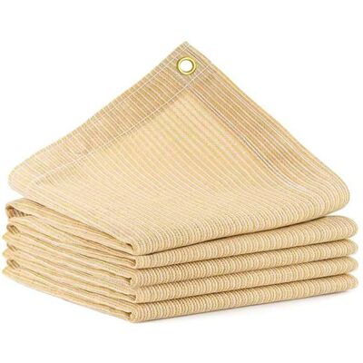 AIMOONSA Filet dombrage 3x3 m beige - HDPE 200 GSM bloque 90% UV œillets renforcés Beige - Publicité AIMOONSA Filet dombrage 3x3 m beige - HDPE 200 GSM bloque 90% UV œillets renforcés Beige - Publicité
