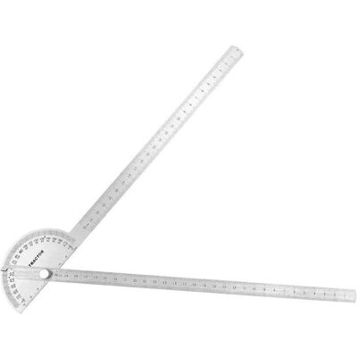 Rapporteur dangle 0-180° en inox 2-en-1 — règle 0-25/0-30 cm verrouillable (AIMOONSA) - Publicité Rapporteur dangle 0-180° en inox 2-en-1 — règle 0-25/0-30 cm verrouillable (AIMOONSA) - Publicité