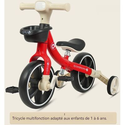 BOWAI Tricycle 3 en 1 détachable voiture déquilibre scooter avec lumières musique siège réglable rouge Rouge - Publicité BOWAI Tricycle 3 en 1 détachable voiture déquilibre scooter avec lumières musique siège réglable rouge Rouge - Publicité