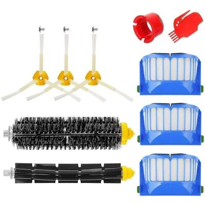 Kit 10 pièces AIMOONSA pour iRobot Roomba série 600 — 3 filtres 3 brosses latérales brosse poils fouet caoutchouc 2 outils - Publicité Kit 10 pièces AIMOONSA pour iRobot Roomba série 600 — 3 filtres 3 brosses latérales brosse poils fouet caoutchouc 2 outils - Publicité