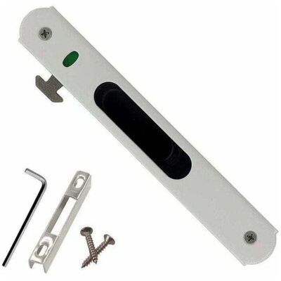 Serrure de porte coulissante - AIMOONSA - Modèle universel - Inox & alliage zinc - 185x20 mm - Entraxe 17 cm - Publicité Serrure de porte coulissante - AIMOONSA - Modèle universel - Inox & alliage zinc - 185x20 mm - Entraxe 17 cm - Publicité