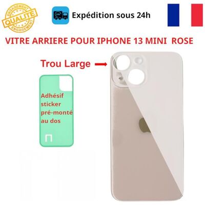 COJOY VITRE ARRIERE COMPATIBLE IPHONE 13 MINI ROSE ADHESIF GROS TROU - Publicité COJOY VITRE ARRIERE COMPATIBLE IPHONE 13 MINI ROSE ADHESIF GROS TROU - Publicité