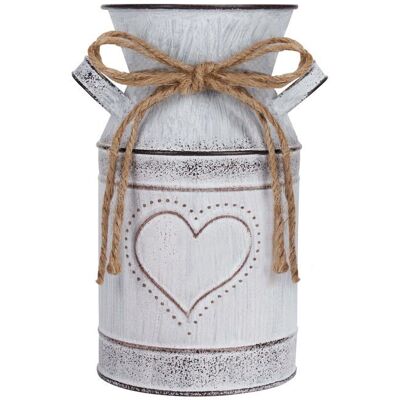 Vase Vintage Métal Blanc Cœurs-1 Blanc103x19cm Style Fermier Shabby Chic Maison Mariage Plantes Déco Décoratif Lumiryn Blanc - Publicité Vase Vintage Métal Blanc Cœurs-1 Blanc103x19cm Style Fermier Shabby Chic Maison Mariage Plantes Déco Décoratif Lumiryn Blanc - Publicité