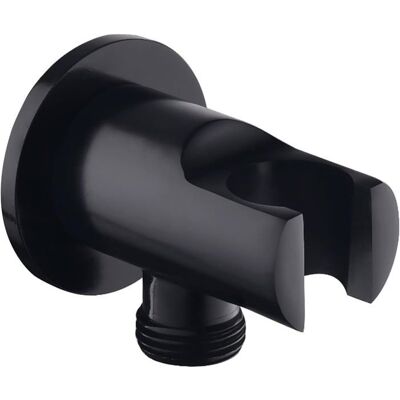 HANDEIU Support de douchette à maincoude de raccordement mural avec support de douche support rond pour pommeau de douchenoir Noir - Publicité HANDEIU Support de douchette à maincoude de raccordement mural avec support de douche support rond pour pommeau de douchenoir Noir - Publicité
