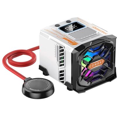 BOWAI Refroidisseur liquide silencieux 45 W pour téléphones et tablettes magnétiques en métal - Publicité BOWAI Refroidisseur liquide silencieux 45 W pour téléphones et tablettes magnétiques en métal - Publicité