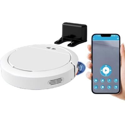 BOWAI Aspirateur Robot Robot Aspirateur Autonomie Mince4000Pa Aspiration Puissante Auto-Charge130min dAutonomie 4 Modes Blanc Blanc - Publicité BOWAI Aspirateur Robot Robot Aspirateur Autonomie Mince4000Pa Aspiration Puissante Auto-Charge130min dAutonomie 4 Modes Blanc Blanc - Publicité