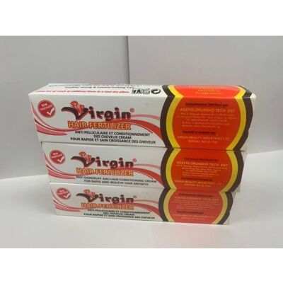 Lot de 3 Virgin Hair Fertilizer crème revitalisante et anti-pellicules pour la croissance rapide des cheveux -150 g Orange - Publicité Lot de 3 Virgin Hair Fertilizer crème revitalisante et anti-pellicules pour la croissance rapide des cheveux -150 g Orange - Publicité