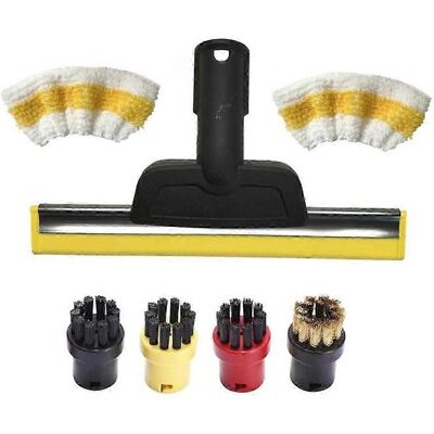 LYERCW Nettoyeur vapeur Karcher Easyfix SC2-SC5 avec chiffon pour sols brosse ronde buse pour vitres et grattoir - Publicité LYERCW Nettoyeur vapeur Karcher Easyfix SC2-SC5 avec chiffon pour sols brosse ronde buse pour vitres et grattoir - Publicité