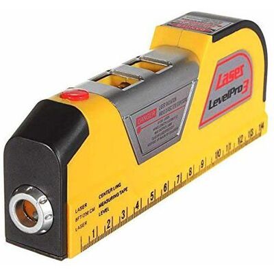 Niveau laser - AIMOONSA - 2.5M - Alignement horizontal et vertical - Bulles de niveau intégrées - Plastique ABS Jaune - Publicité Niveau laser - AIMOONSA - 2.5M - Alignement horizontal et vertical - Bulles de niveau intégrées - Plastique ABS Jaune - Publicité