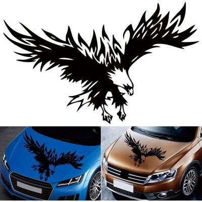 Autocollant de voiture - AIMOONSA - Aigle - PVC 50x33cm - Noir - Auto-adhésif Noir - Publicité Autocollant de voiture - AIMOONSA - Aigle - PVC 50x33cm - Noir - Auto-adhésif Noir - Publicité