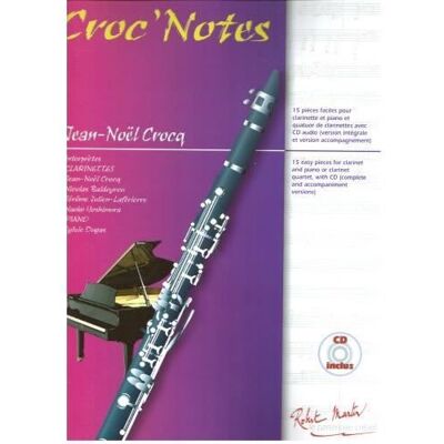 Recueil + CD pour Clarinette - CrocNotes - Jean Noel Crocq - Noir - Adulte Noir - Publicité Recueil + CD pour Clarinette - CrocNotes - Jean Noel Crocq - Noir - Adulte Noir - Publicité