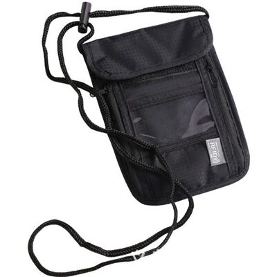 Pochette Tour de Cou Voyage RFID Lot de 1 - 1 pièce noir 20cm - poche anti-vol passeport carte credit smartphone protect Aucunely - Publicité Pochette Tour de Cou Voyage RFID Lot de 1 - 1 pièce noir 20cm - poche anti-vol passeport carte credit smartphone protect Aucunely - Publicité