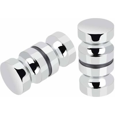 AIMOONSA Lot de 2 poignées de porte pour douche en inox chromé 6x3 cm – pour verre 6–12 mm (trous 8–12 mm) Gris - Publicité AIMOONSA Lot de 2 poignées de porte pour douche en inox chromé 6x3 cm – pour verre 6–12 mm (trous 8–12 mm) Gris - Publicité