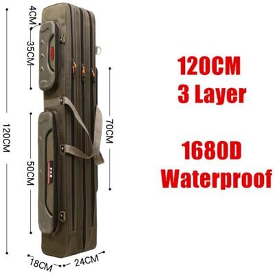 120 cm 3 couches - Sac De Pêche Épais Rangement Pour Canne À Pêche Étanche Matériel Sac À Dos Étui De Ra - Publicité 120 cm 3 couches - Sac De Pêche Épais Rangement Pour Canne À Pêche Étanche Matériel Sac À Dos Étui De Ra - Publicité