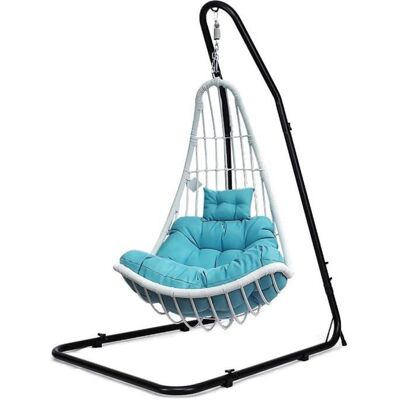Support de Chaise Suspendue en Métal Hamac Support Réglable en Hauteur (200-250) cm Noir - OHMG Noir - Publicité Support de Chaise Suspendue en Métal Hamac Support Réglable en Hauteur (200-250) cm Noir - OHMG Noir - Publicité