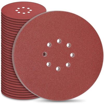 HANDEIU Disque Poncage 225 mmDisque Abrasif 8trous50pcsDisques de ponçage 225mm Grain10X P40/60/80/120/240Disques abrasifs auto-agrippants Rouge - Publicité HANDEIU Disque Poncage 225 mmDisque Abrasif 8trous50pcsDisques de ponçage 225mm Grain10X P40/60/80/120/240Disques abrasifs auto-agrippants Rouge - Publicité