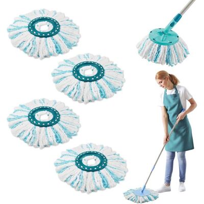 Tête de balai à disque de rechange en microfibre 4 pièces pour système de balai à disque Clean Twist de Leifheit Bleu - Publicité Tête de balai à disque de rechange en microfibre 4 pièces pour système de balai à disque Clean Twist de Leifheit Bleu - Publicité