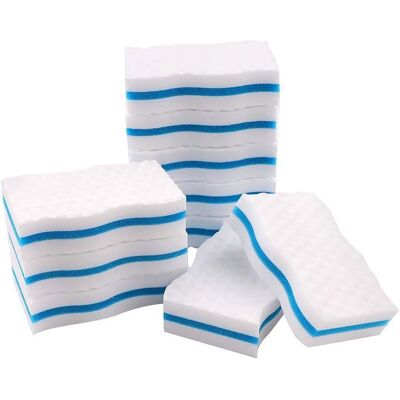 AIMOONSA Lot de 10 éponges magiques en mélamine très épaisse de qualité supérieure pour nettoyer les traces sur les terrasseetc Blanc - Publicité AIMOONSA Lot de 10 éponges magiques en mélamine très épaisse de qualité supérieure pour nettoyer les traces sur les terrasseetc Blanc - Publicité