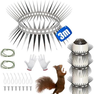 Ceinture Anti Fouine Inox 300cm avec Accessoires Anti Chats pour Maison/Gouttière/Arbre Meoiruery - Publicité Ceinture Anti Fouine Inox 300cm avec Accessoires Anti Chats pour Maison/Gouttière/Arbre Meoiruery - Publicité