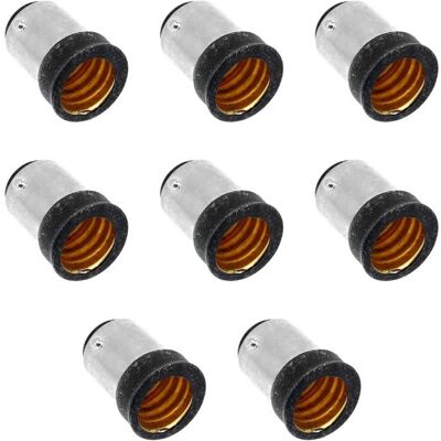 AIMOONSA Adaptateur culot B15 vers E14 - lot de 8 argent (PP + cuivre) Gris - Publicité AIMOONSA Adaptateur culot B15 vers E14 - lot de 8 argent (PP + cuivre) Gris - Publicité