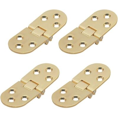 AIMOONSA – 4 charnières pliantes en zinc doré 80×30 mm pour table machine à coudre porte - Publicité AIMOONSA – 4 charnières pliantes en zinc doré 80×30 mm pour table machine à coudre porte - Publicité