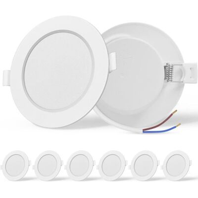 Spot encastré plafond - AIMOONSA - Lot de 6 LED Spot Encastré - 9W (≡72W) - 4000K - Ø découpe 90-110mm Blanc - Publicité Spot encastré plafond - AIMOONSA - Lot de 6 LED Spot Encastré - 9W (≡72W) - 4000K - Ø découpe 90-110mm Blanc - Publicité