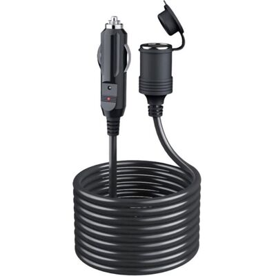 Rallonge allume cigare voiture 5m 12V/24V - 1 Fusible 15A prise allume cigare accessoire voiture - Noir Aucuneary Noir - Publicité Rallonge allume cigare voiture 5m 12V/24V - 1 Fusible 15A prise allume cigare accessoire voiture - Noir Aucuneary Noir - Publicité