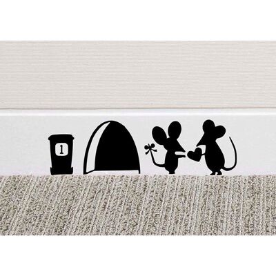 HANDEIU Sticker Mural en Vinyle Motif Souris - Publicité HANDEIU Sticker Mural en Vinyle Motif Souris - Publicité