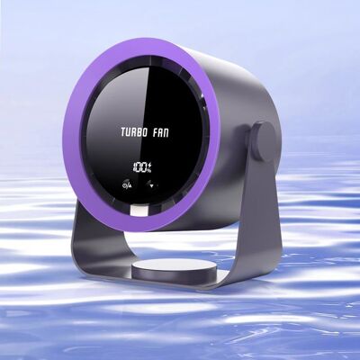 HANDEIU Ventilateur de bureau USB rechargeable avec affichage numérique5 vitesses ultra-silencieuxinclinable à 90°suspendable Violet - Publicité HANDEIU Ventilateur de bureau USB rechargeable avec affichage numérique5 vitesses ultra-silencieuxinclinable à 90°suspendable Violet - Publicité