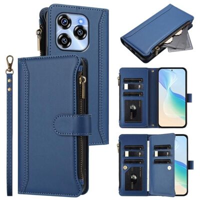 RASENA Coque pour Oukitel C50 6.8 Etui en Cuir PU Housse avec Fentes pour Carte Dragonne Fermeture Magnétique -Bleu foncé Bleu - Publicité RASENA Coque pour Oukitel C50 6.8 Etui en Cuir PU Housse avec Fentes pour Carte Dragonne Fermeture Magnétique -Bleu foncé Bleu - Publicité