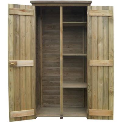 Abri à outils - ARAMOX - Cabanes en pin - 85 x 48 x 177 cm - Toit imperméable - Écologique Vert - Publicité Abri à outils - ARAMOX - Cabanes en pin - 85 x 48 x 177 cm - Toit imperméable - Écologique Vert - Publicité