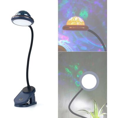 HANDEIU Lampe à pince pour enfantslampe de lecture à pince LED rechargeable par USB avec projection détoilesintensité tactile à - Publicité HANDEIU Lampe à pince pour enfantslampe de lecture à pince LED rechargeable par USB avec projection détoilesintensité tactile à - Publicité