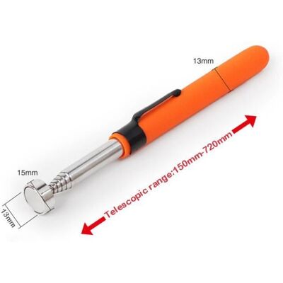 Aimants-magnetsOutil de ramassage magnétique télescopique réglable bâton magnétique extensible outil pratique pour - 8LB Orange - Publicité Aimants-magnetsOutil de ramassage magnétique télescopique réglable bâton magnétique extensible outil pratique pour - 8LB Orange - Publicité