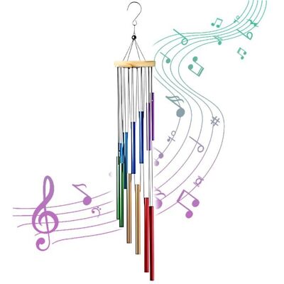 Carillon Vent Jardin - 1 Pièce 21 Pouces - 12 Tubes Aluminium Son Doux - Extérieur Aucunely - Publicité Carillon Vent Jardin - 1 Pièce 21 Pouces - 12 Tubes Aluminium Son Doux - Extérieur Aucunely - Publicité
