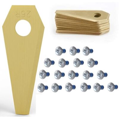 AIMOONSA 18 Lames de Rechange Titane pour Tondeuse Robot Bosch Indego + 18 Vis – 50×18×1 mm - Publicité AIMOONSA 18 Lames de Rechange Titane pour Tondeuse Robot Bosch Indego + 18 Vis – 50×18×1 mm - Publicité