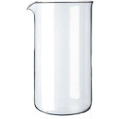 HANDEIU Verre à piston de rechange 8 tasses transparent 1 litre - diamètre 10 cm - Publicité HANDEIU Verre à piston de rechange 8 tasses transparent 1 litre - diamètre 10 cm - Publicité