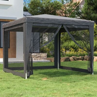 VIDAXL Promo détéTente de fête pliable et Imperméable 1 PC - SOLOMON - Barnum Extérieur - avec 4 parois latérales en maille Anthracite 3 Gris - Publicité VIDAXL Promo détéTente de fête pliable et Imperméable 1 PC - SOLOMON - Barnum Extérieur - avec 4 parois latérales en maille Anthracite 3 Gris - Publicité