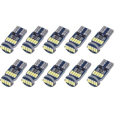 AIMOONSA Lot de 10 Ampoules LED T10 W5W Canbus Sans Erreurs SMD 4014 Lampes LED Voiture 194 168 2825 Blanc 6000K Feux de Position DC 12V Blanc - Publicité AIMOONSA Lot de 10 Ampoules LED T10 W5W Canbus Sans Erreurs SMD 4014 Lampes LED Voiture 194 168 2825 Blanc 6000K Feux de Position DC 12V Blanc - Publicité